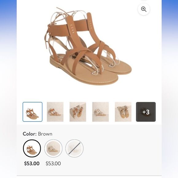 NWOT Oasis Society Blaze Lace Up Sandal in Brown Size 7.5 - Picture 11 of 11